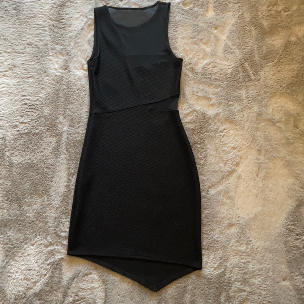 Black Bodycon Dress With Speer Cut-Outs